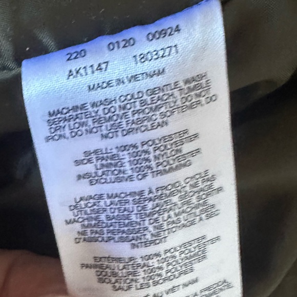 COLUMBIA olive green zip front fitted vest w/fleece side panels & collar XL - Picture 7 of 7